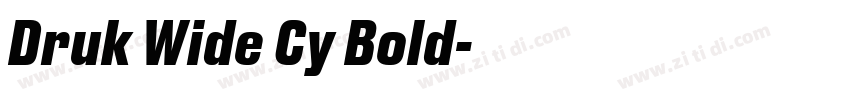 Druk Wide Cy Bold字体转换